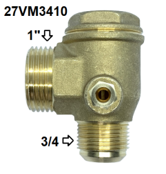 Pretvārsts kompresoram 1/2"x3/4"